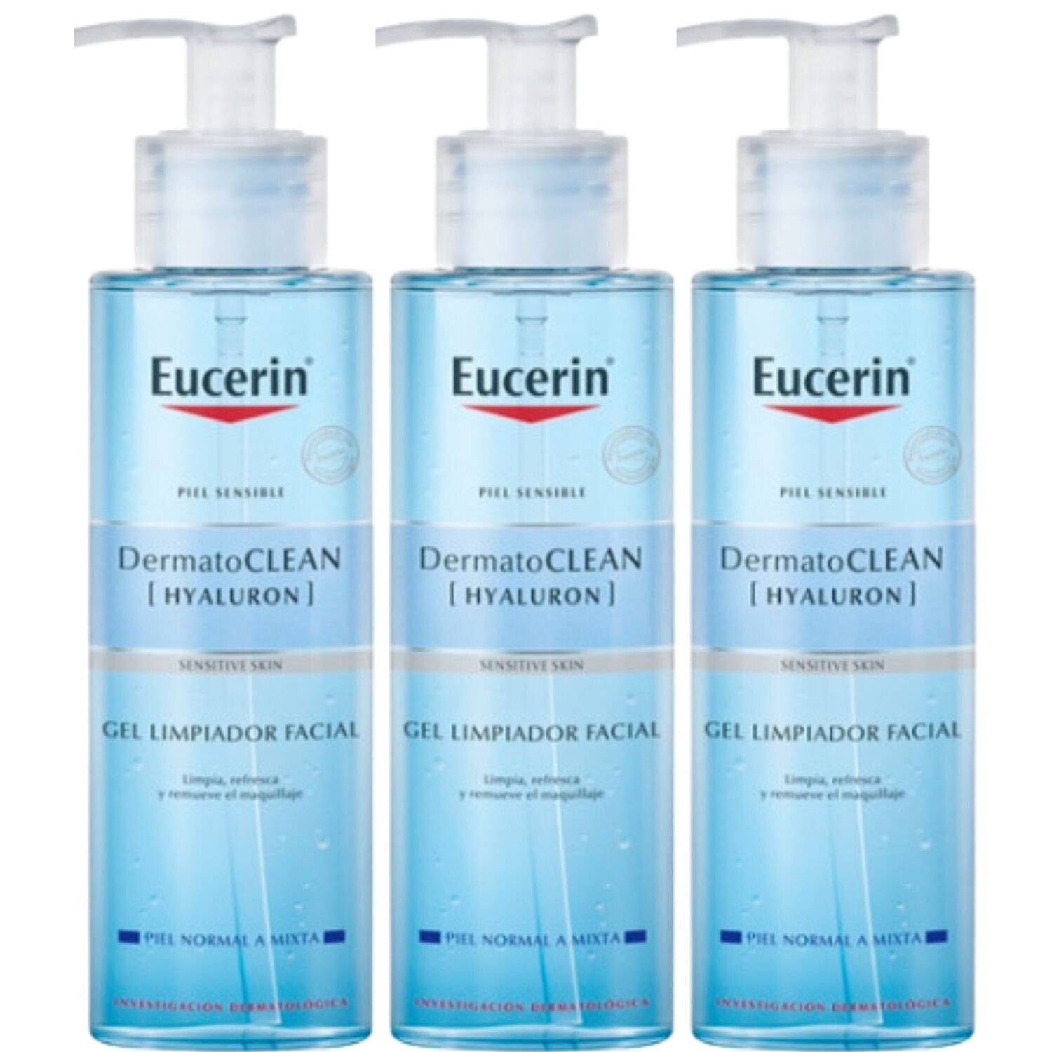 Eucerin DermatoClean Refreshing Cleansing Gel 200mlx3