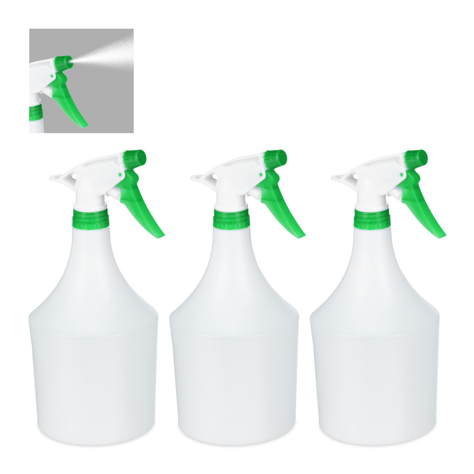 Set of 24 Plant Spray Bottles Humidifier Gardening Water Sprayer White/Green