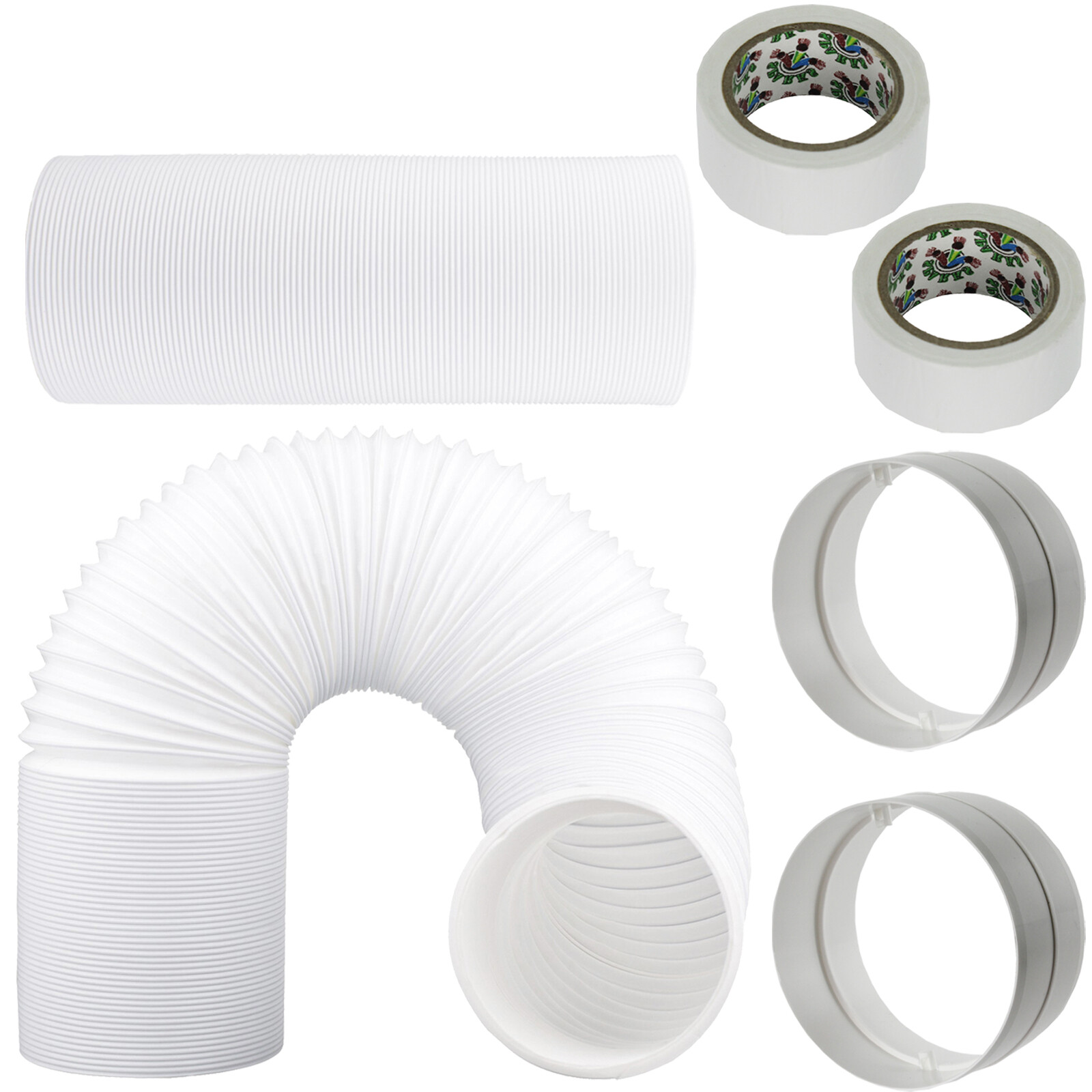 UNIVERSAL Hose Pipe Vent PVC Extension Kit 12m 5" 125mm for Cooker Hood