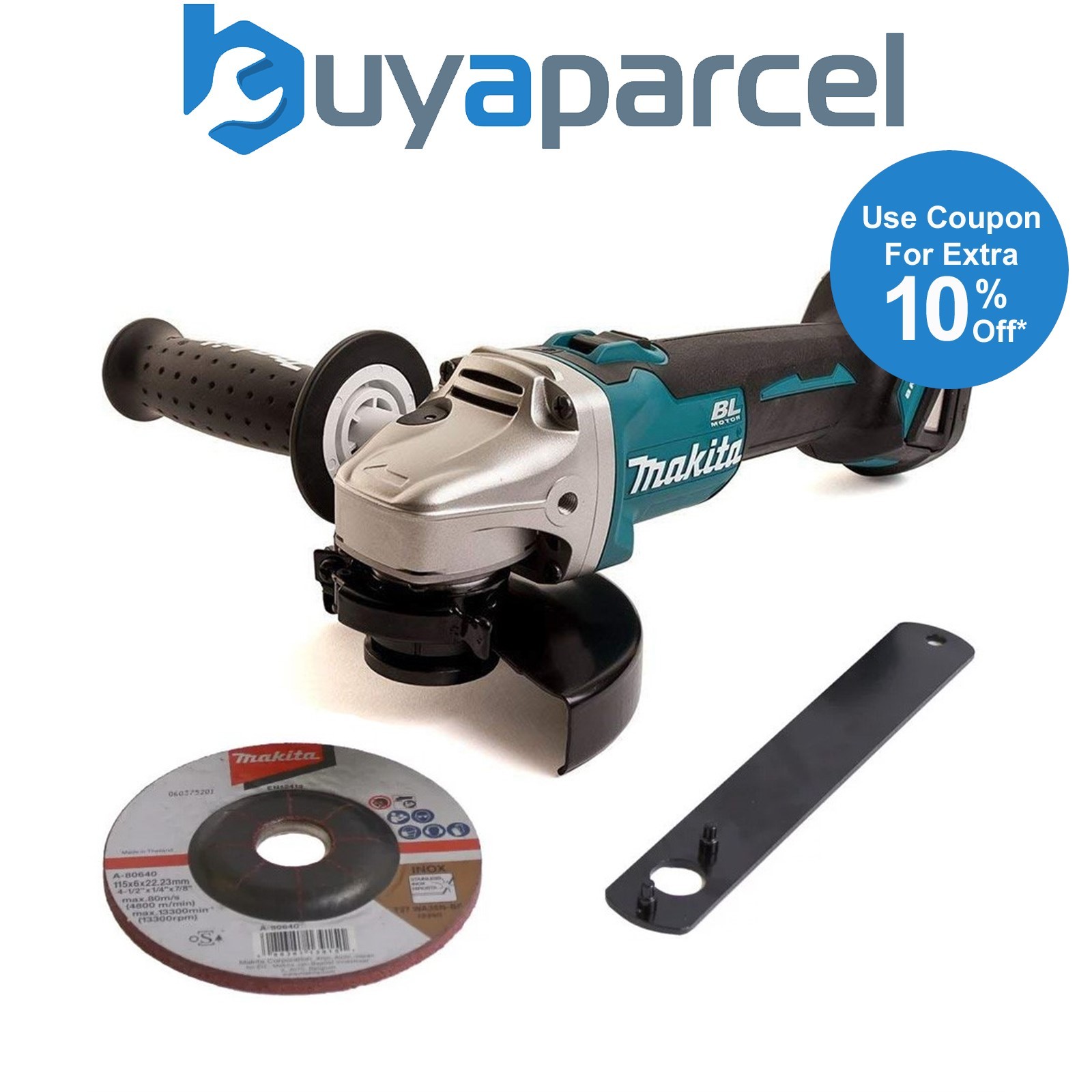 Makita DGA504Z 18v Cordless Brushless 125mm Angle Grinder Lithium - Bare Tool