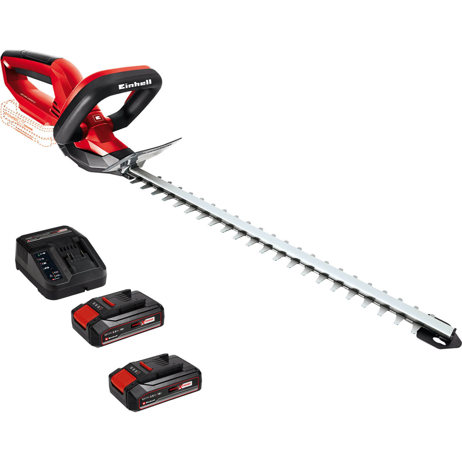 Einhell GE-CH 1846 Li 18v Cordless Hedge Trimmer 460mm 2 x 2.5ah Li-ion