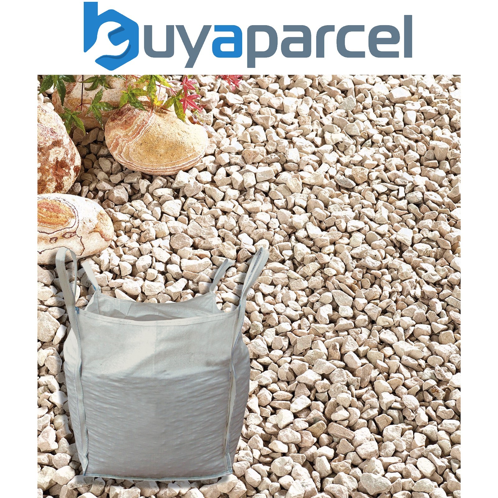 Kelkay Cotswold Stone Chippings Stones Garden Paths Driveways 14-26mm Bulk Bag