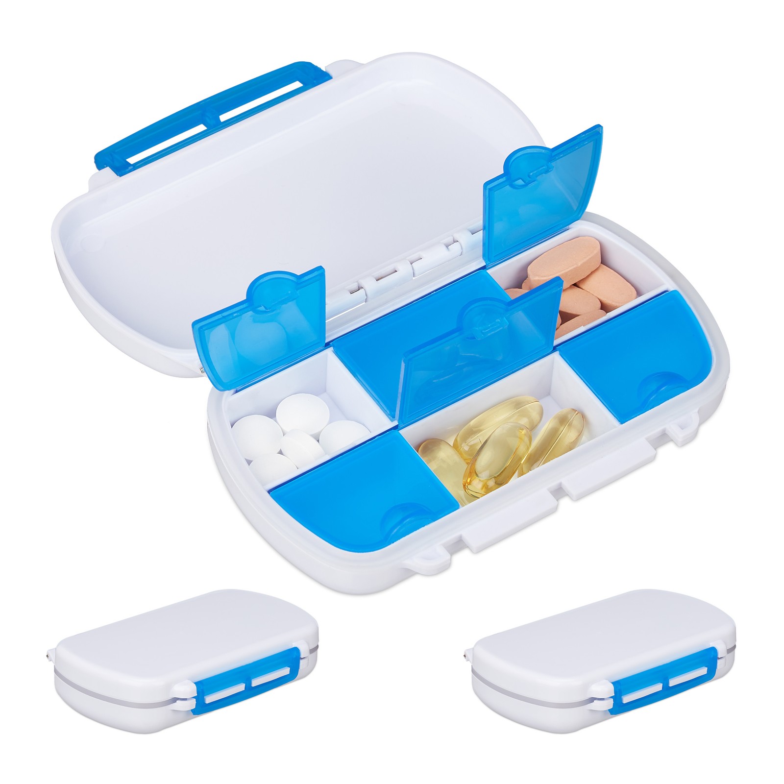 Pill box Medication Case Travel Dispenser Vitamin Holder Waterproof BPA-free