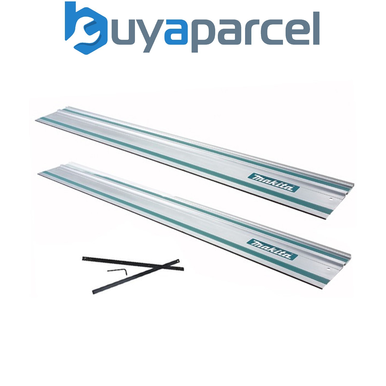 2 x Makita Plunge Saw Guide Rail 1.0m 39" For SP6000 SP6000K1 + Rail Connectors