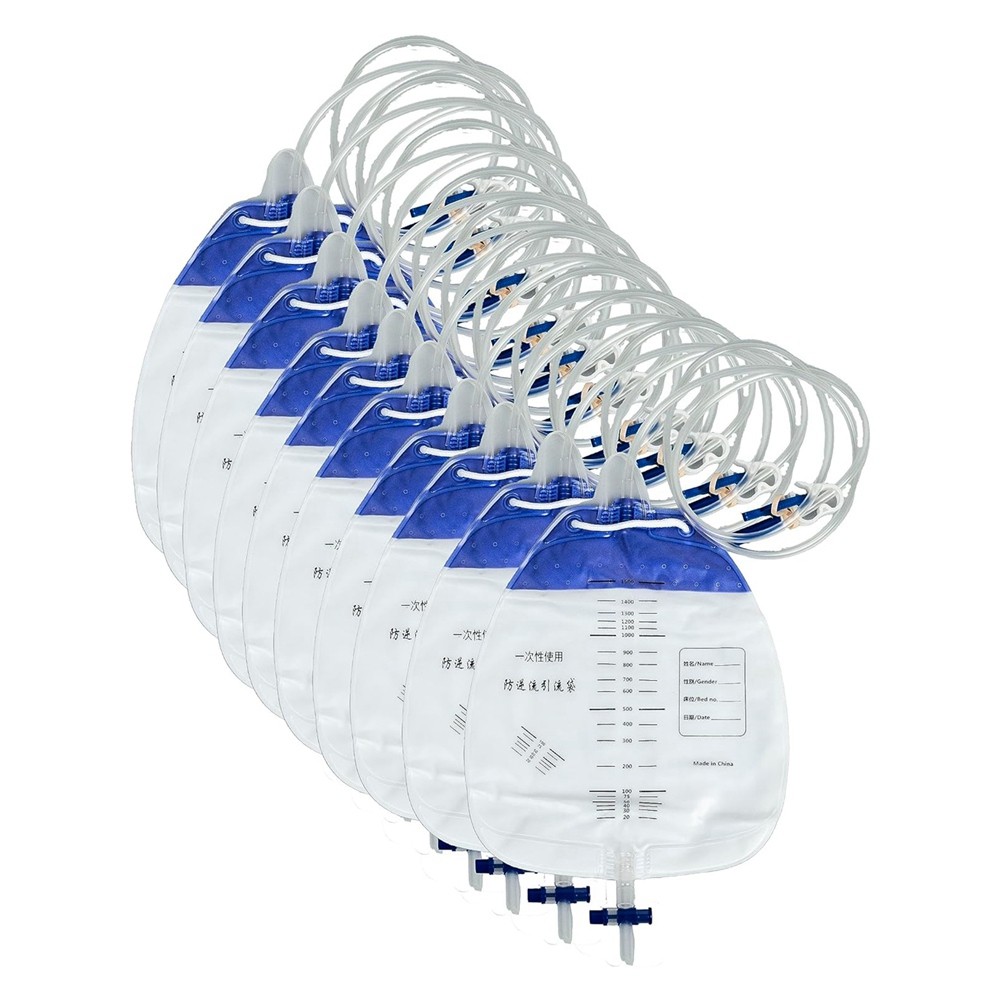 2X(Urinary Drainage Bags with 48In Tube Drainage,Clips and Hanging Hook,3932