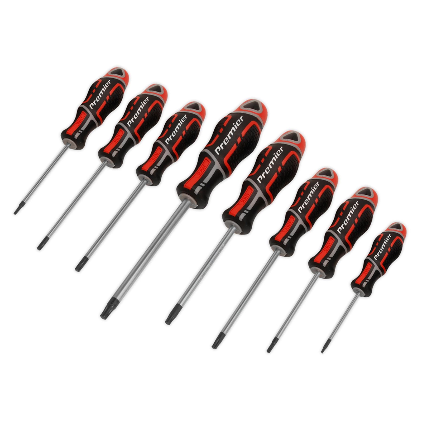 Sealey Screwdriver Set Security Trx-Star Red GripMAX Premier 8 Piece
