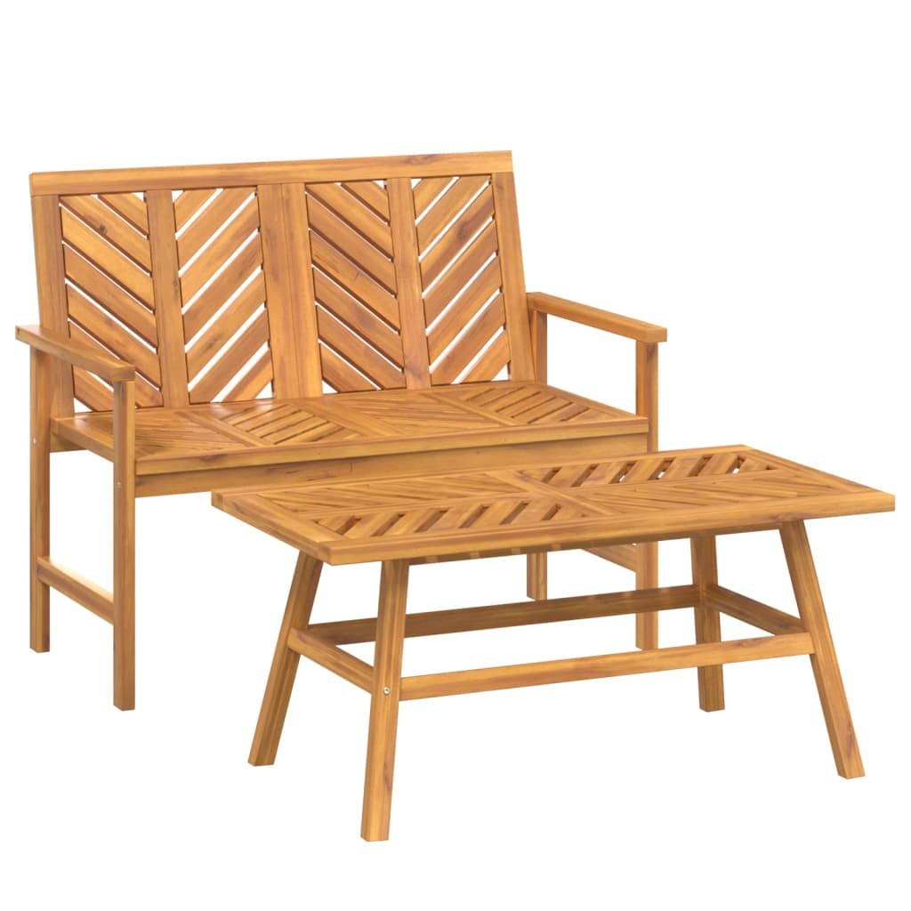 Garden Lounge Set Furniture Bench 2 Piece Solid Wood Acacia vidaXL