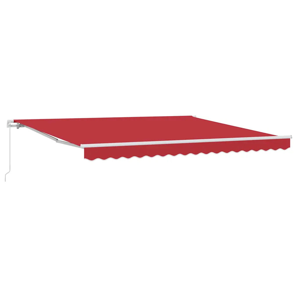 vidaXL Awning Manual Red 400 x 350 x 165 cm Polyester and Metal, Garden and Terr