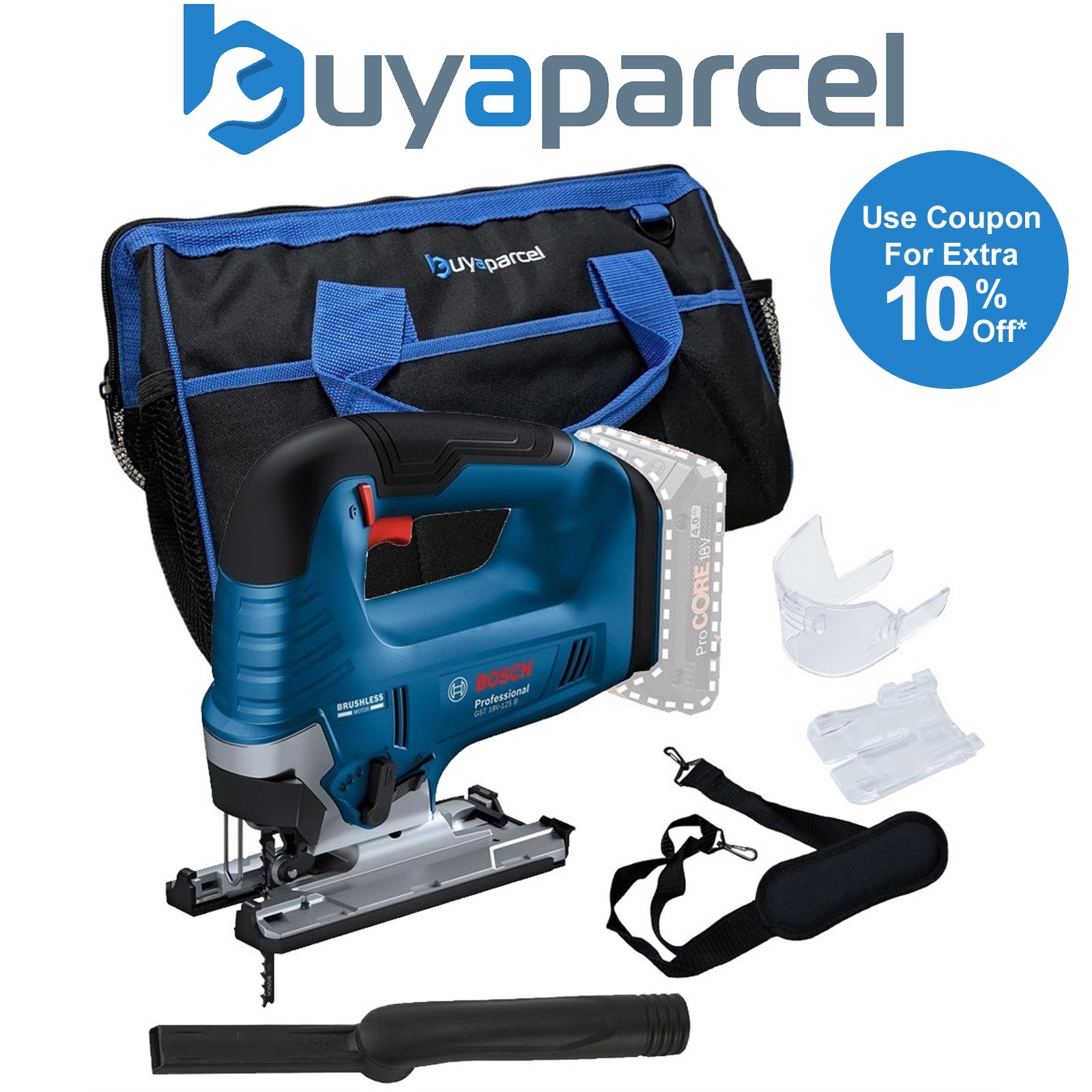 Bosch 18v GST 18V-125 B Cordless Brushless Jigsaw GST18V125B 06015B3001 + Bag