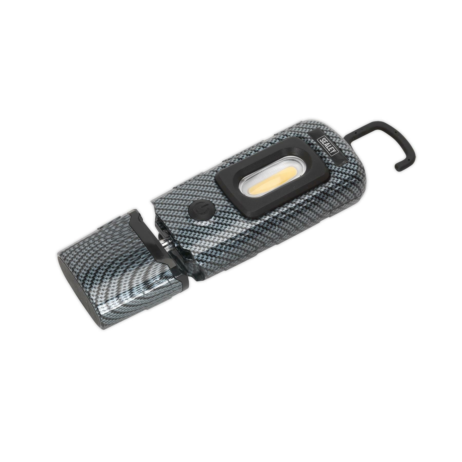 Rechargeable 360° Inspection Light 3W COB & 1W SMD LED Carbon Fibre Effect