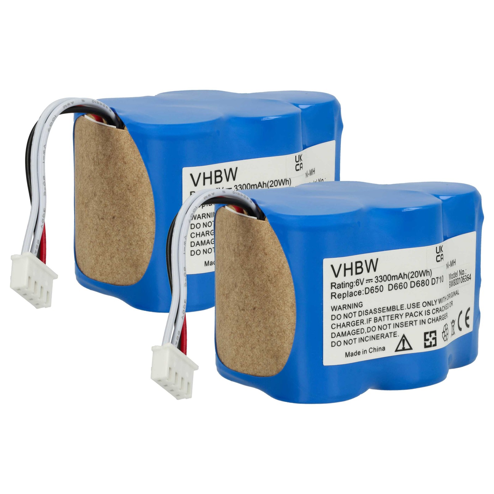 2x Battery for Robot RVC0011 RVC0010 3300mAh 6V