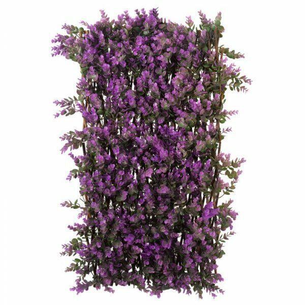 Artificial Vivid Violet Trellis 180 x 60cm Faux Topiary Garden Wall Decoration