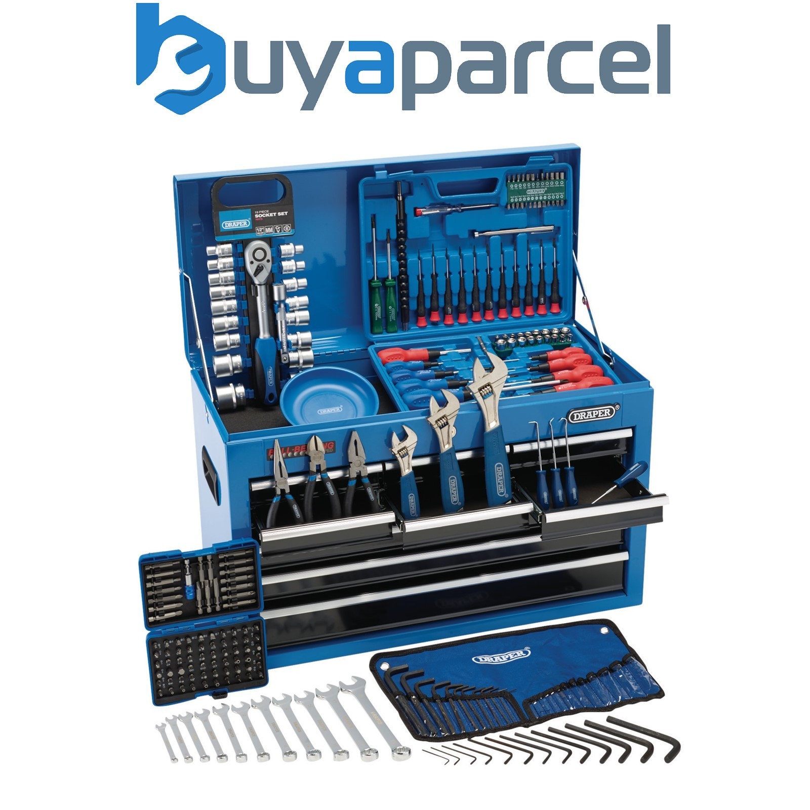 Draper 21548 Top Chest Tool Kit, 9 Drawer (216 Piece)