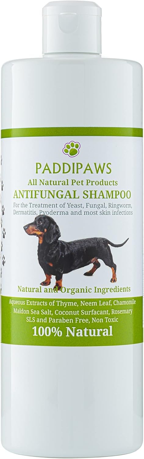 Antifungal & Antibacterial Dog Shampoo, 100% Natural Skin & Coat Care Shampoo f
