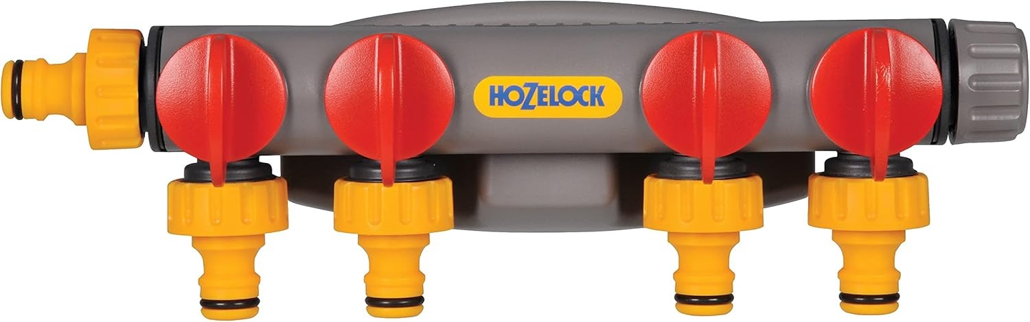HOZELOCK - Multi-Tap Connector 4-Way Watering : Ideal for Creating 4 Circuits o
