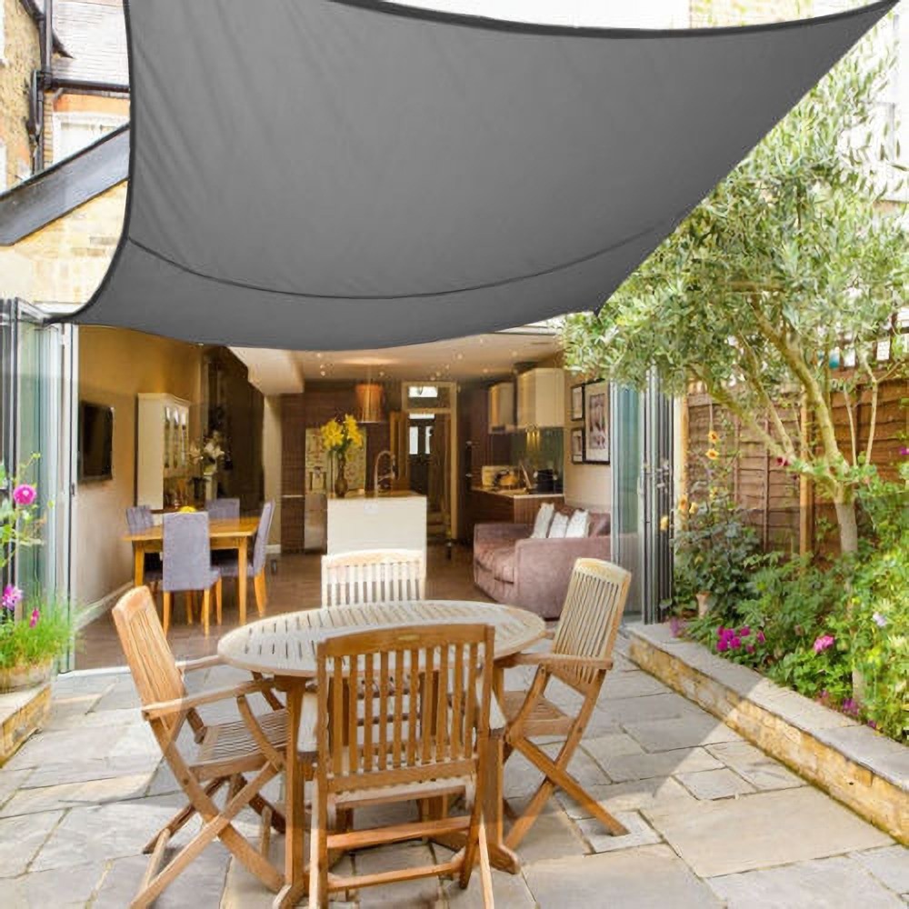 3m x 2m Sun Shade Sail Garden Canopy Awning Screen 98% UV Block Anthracite