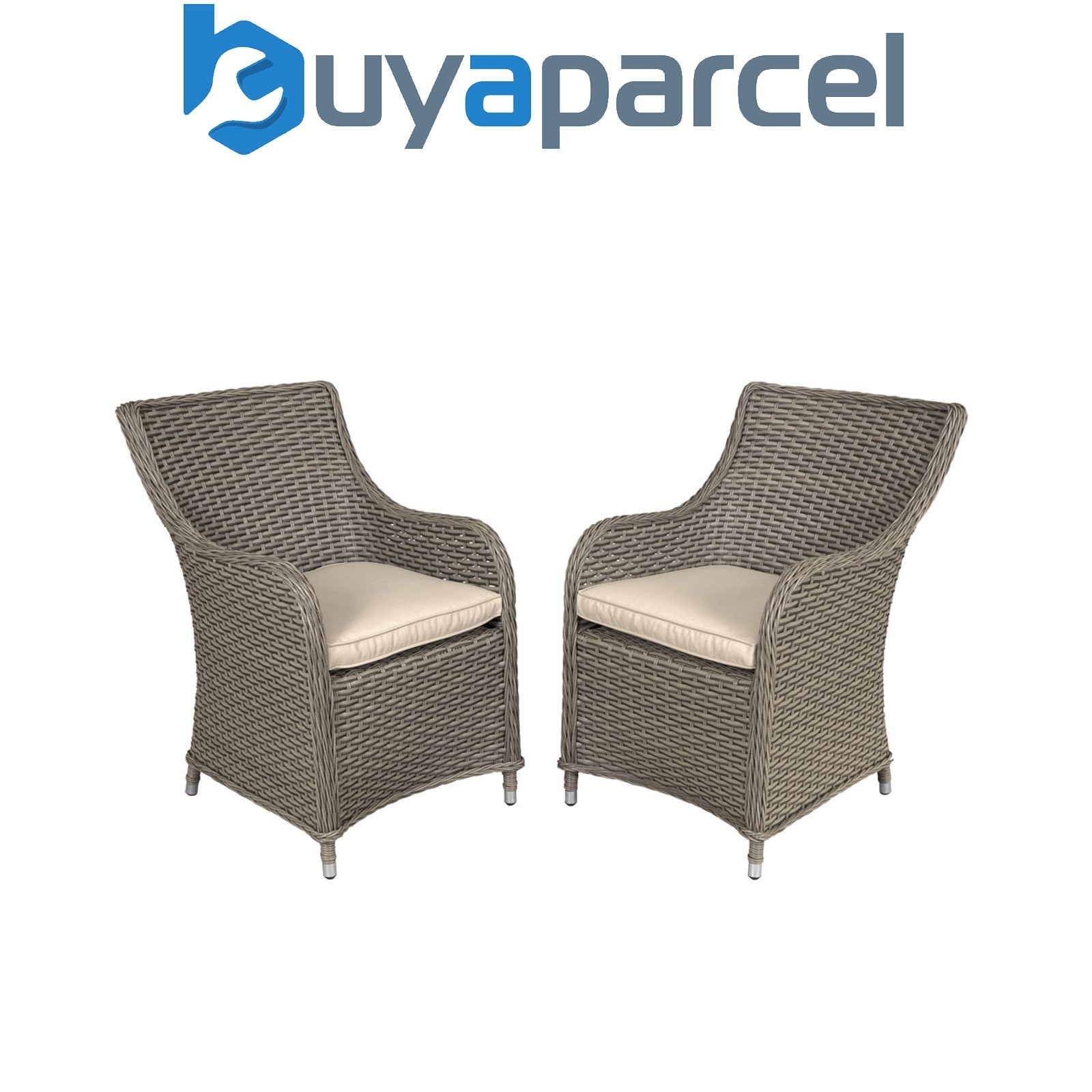 Sealey DG64 Dellonda Chester Rattan Wicker Outdoor Garden Dining Chairs 2pc