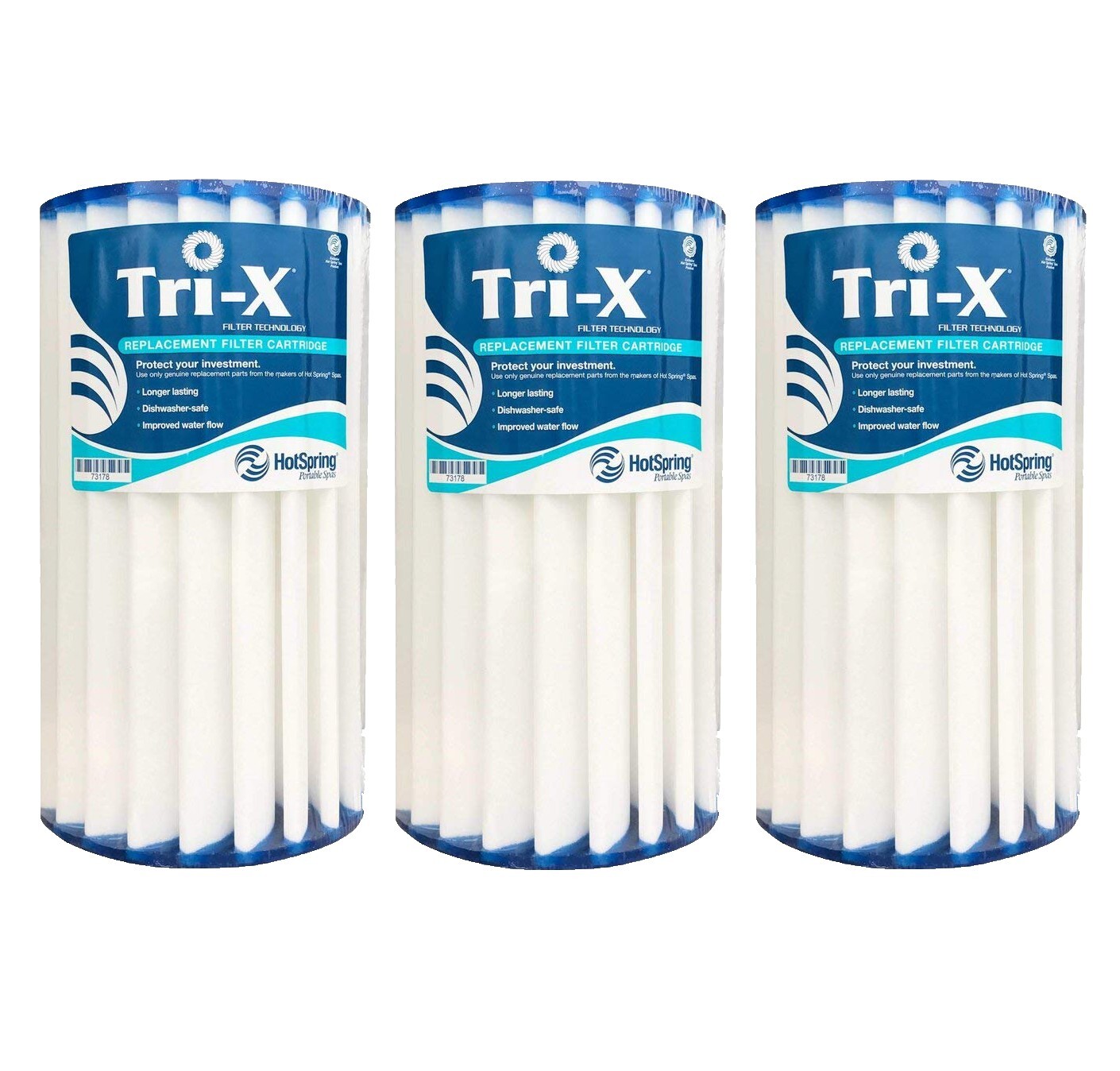 HotSpring 3 x Tri-X Filter Ceramic Cartridge Pwk30 Hotsprings Hot Tub Spring