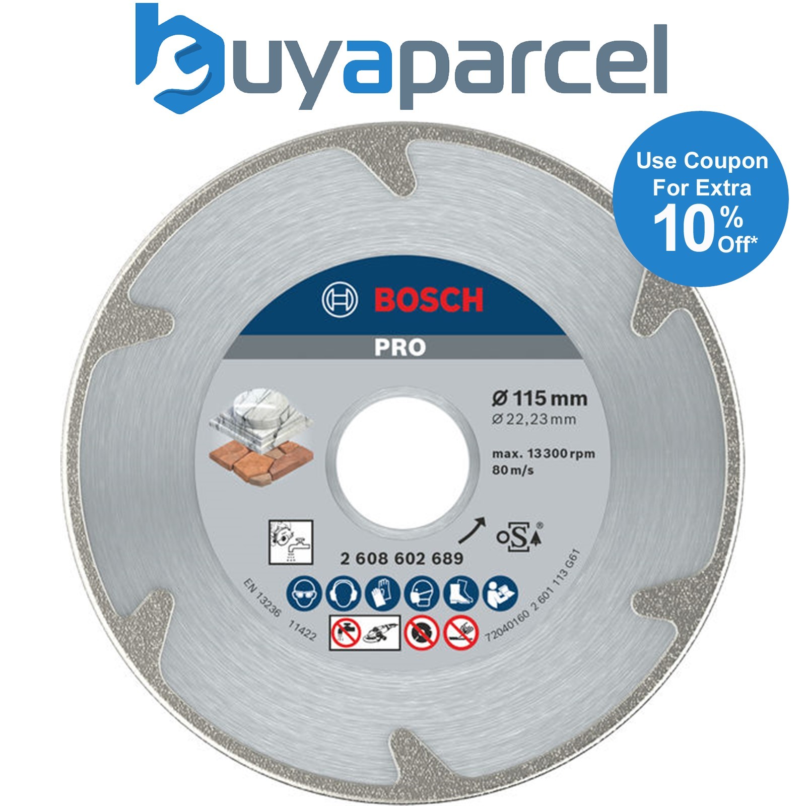 Bosch Diamond cutting discs PRO Marble Diamond Disc 115 x 22.23 mm 2608602689