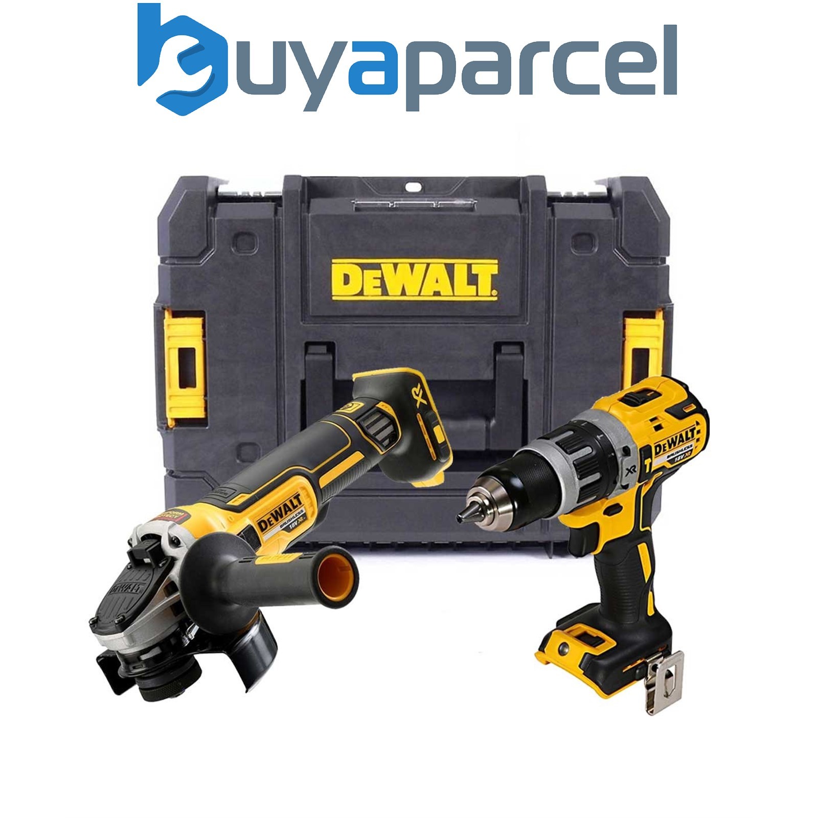 Dewalt DCK2080 18v XR Brushless Kit DCD796 Combi Drill DCG405 Grinder Bare TSTAK