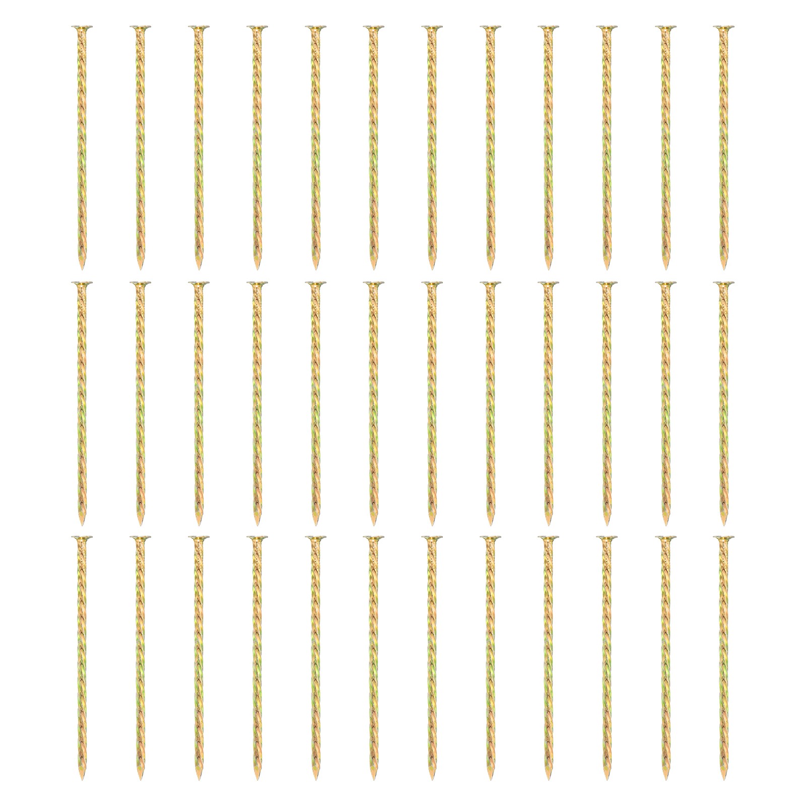 100Pcs Spiral Anchoring Stakes, 5 Inch Galvanized Artificial Turf Stakes