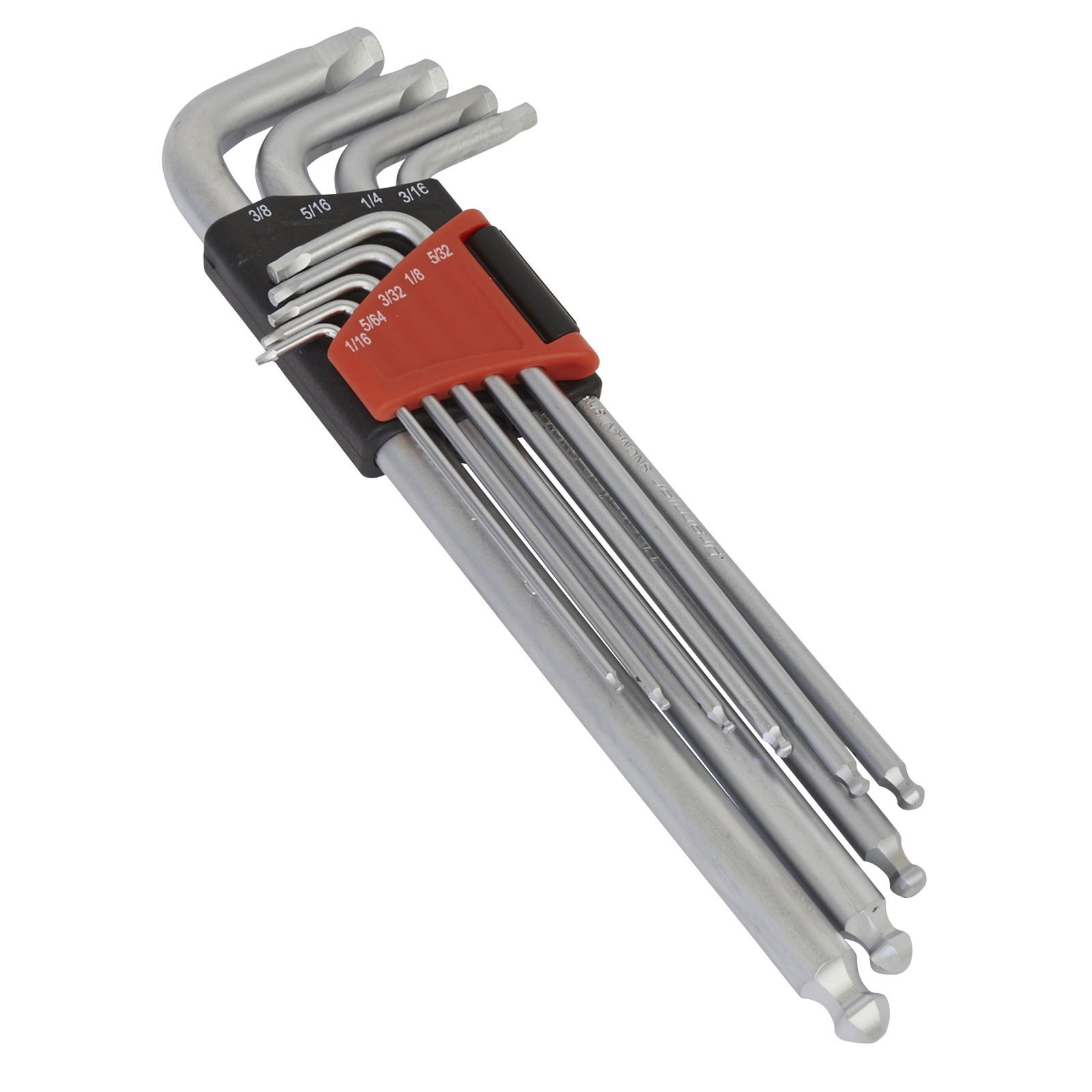 Sealey Ball-End Hex Key Set 9 Pieces Lock-On™ Imperial - AK7181