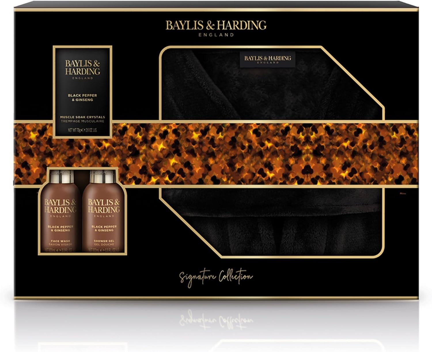 Baylis & Harding Black Pepper & Ginseng Luxury Gown Set (Pack of 1) - Vegan Fri
