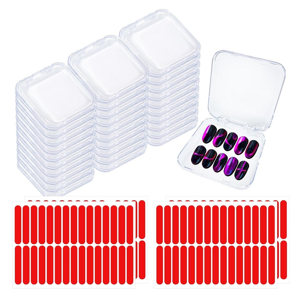 on Nail Box,30 Sets Display Case Artificial Nail Display Storage Box2506