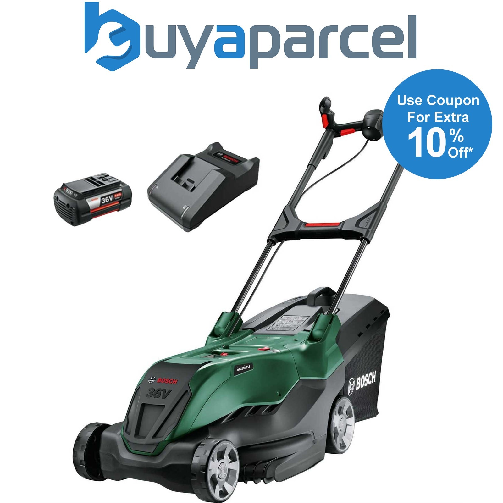 Bosch Advanced Rotak 36v-40-650 36v Cordless Lawnmower 42cm 1 x 4.0ah + Charger