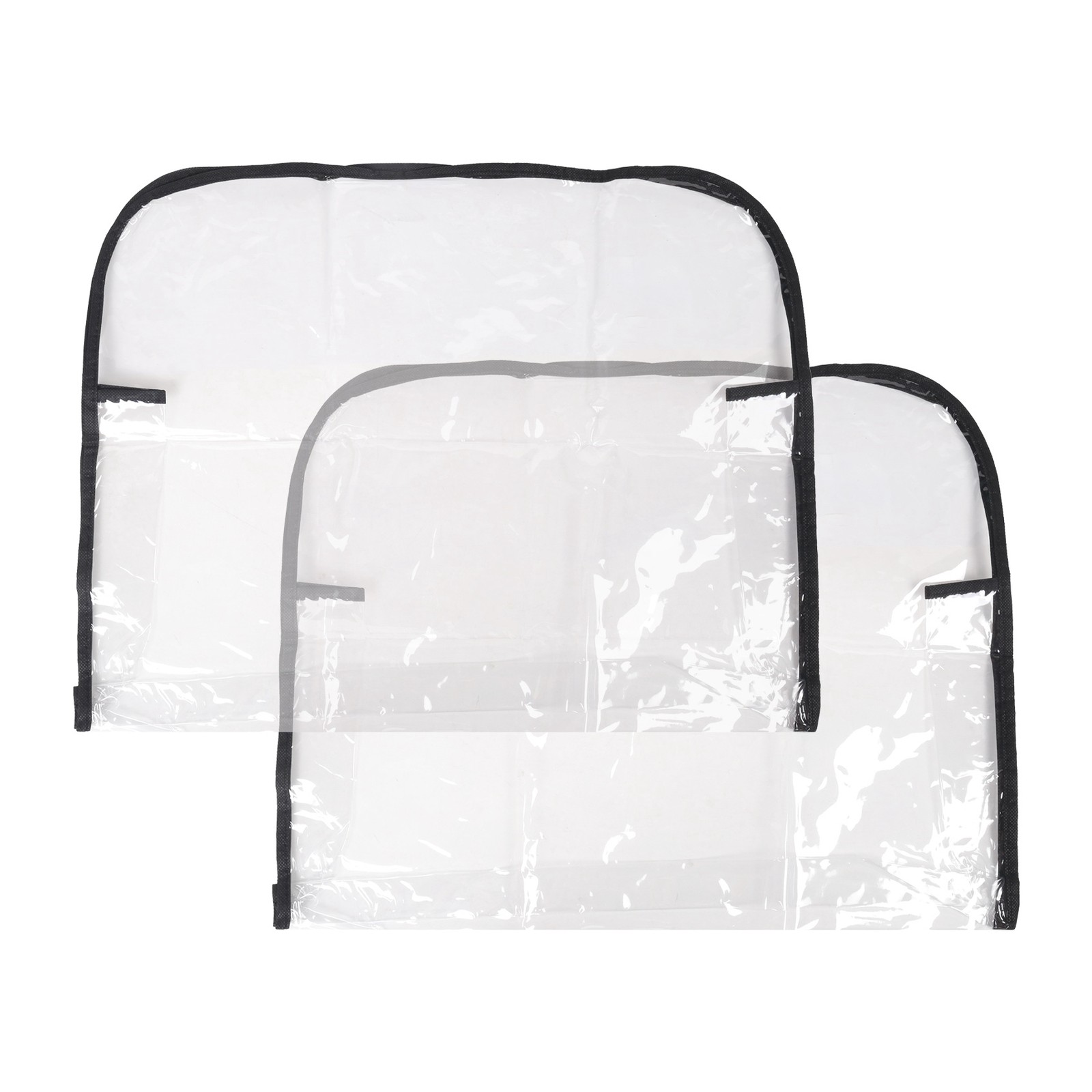 5X(2 Pack Salon Chair Cover Protectors,Clear Square Hairdressing Chair Back7345