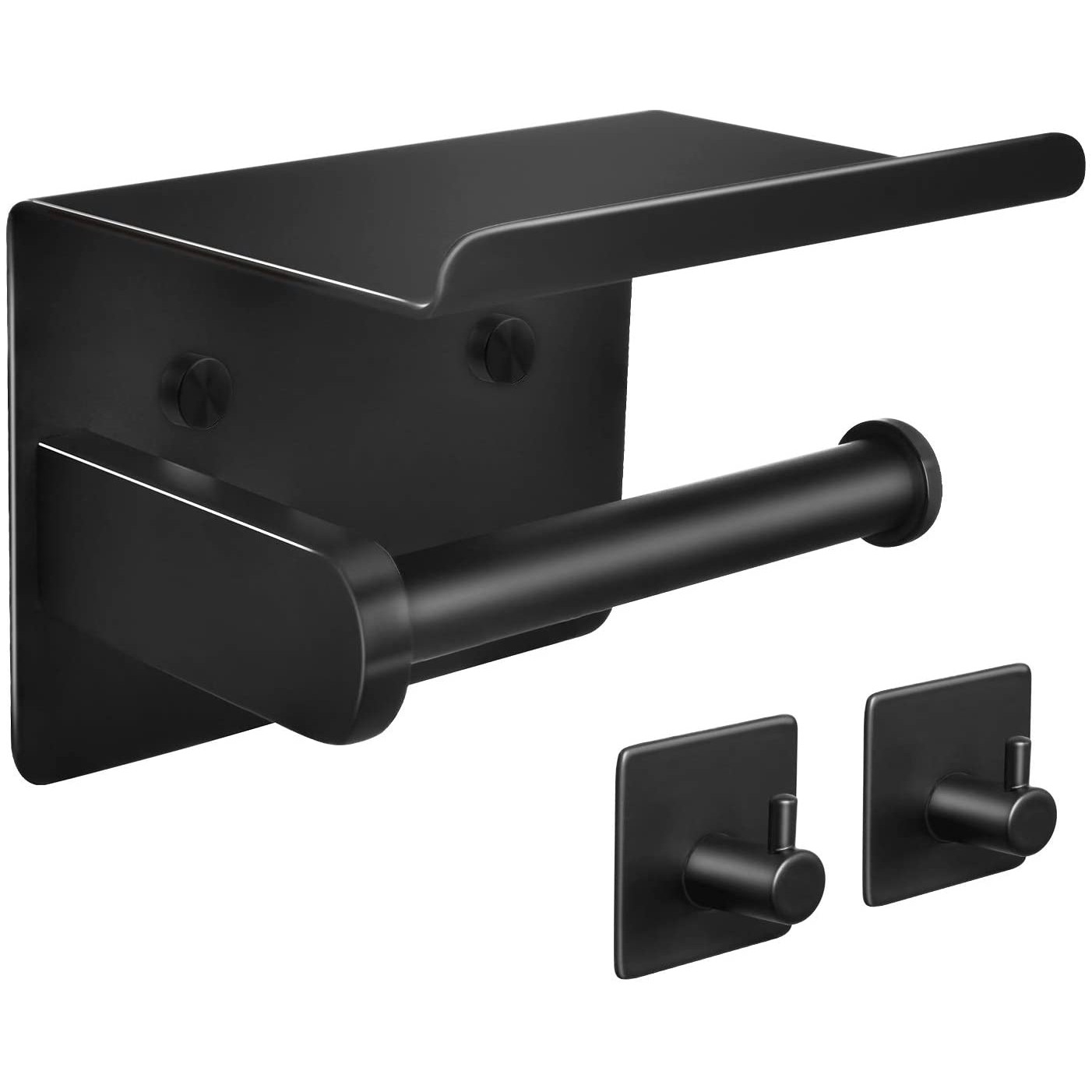Toilet Holder WithTowel Robe Hooks, Adhesive or Screw Wall Mounted Toilet 4177