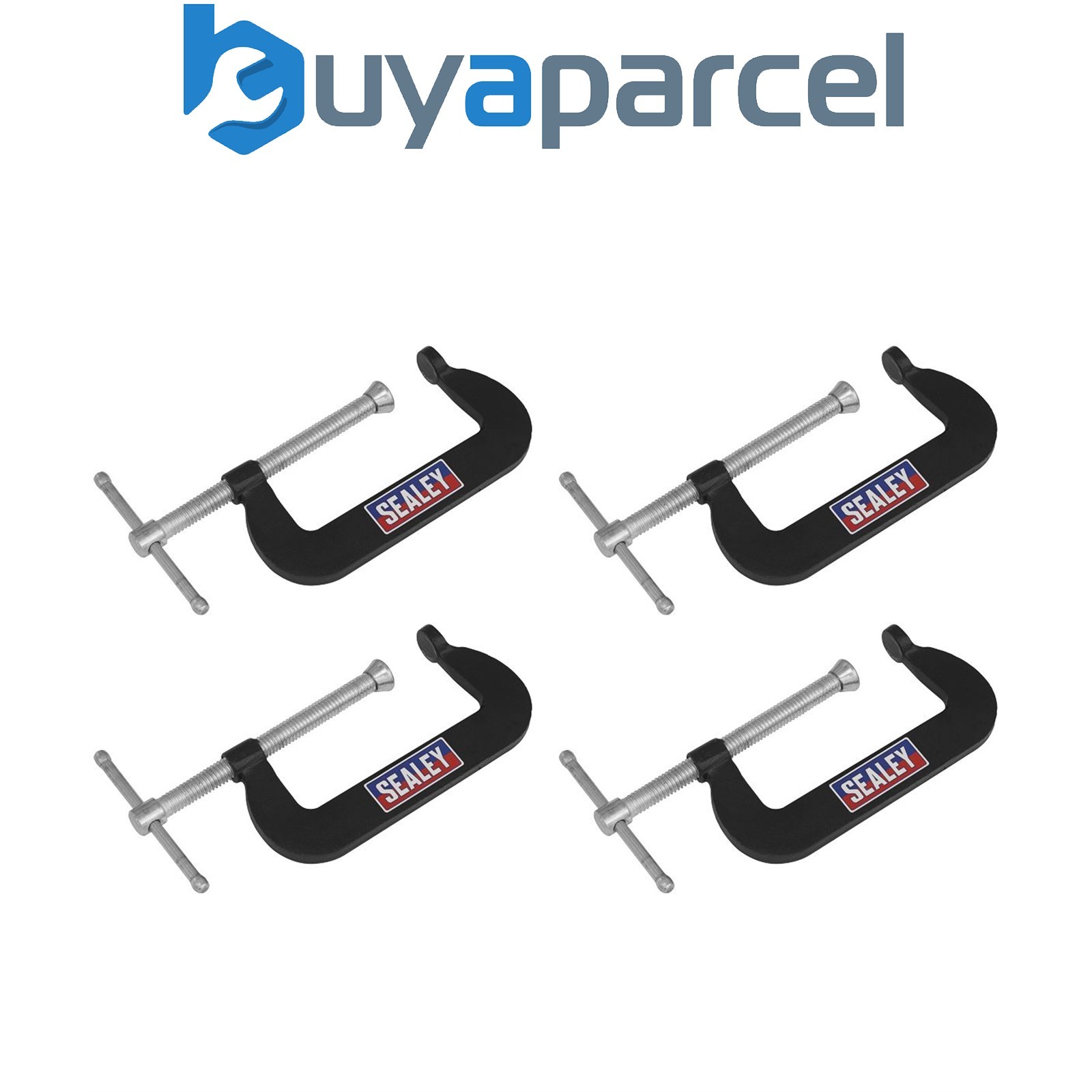 Sealey GCC02 Junior C-Clamp Set 76 x 35mm 4pc