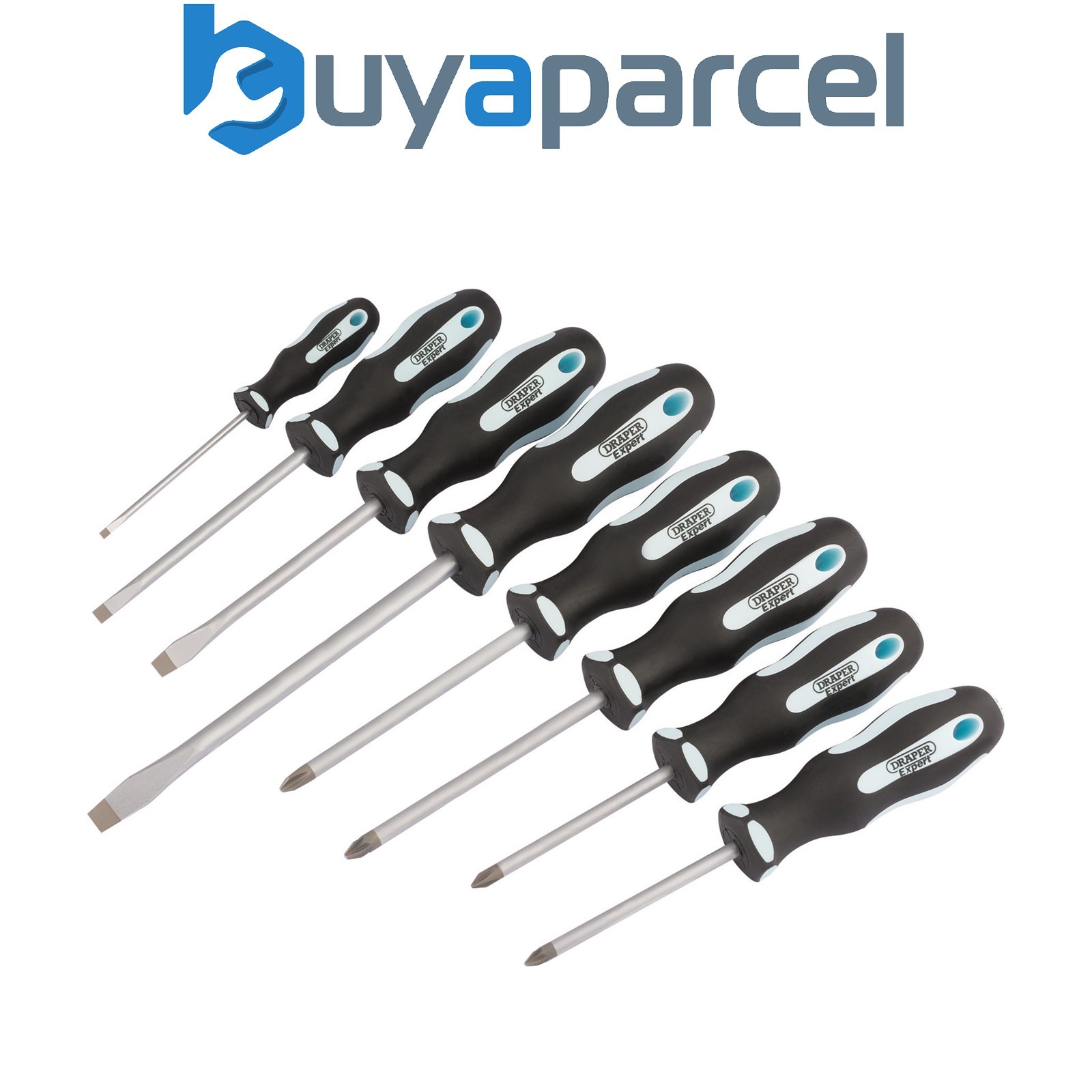 Draper 63589 Draper Expert Heavy Duty Soft Grip Screwdriver Set (8 Piece)