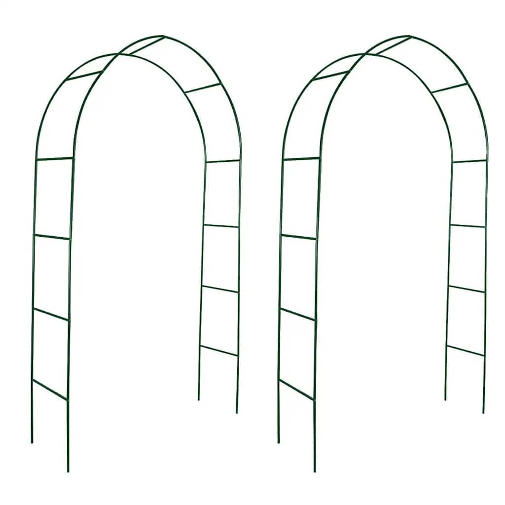 2x Garden Arch Arbour Pergola Trellis Archway Climbing Plants Support vidaXL