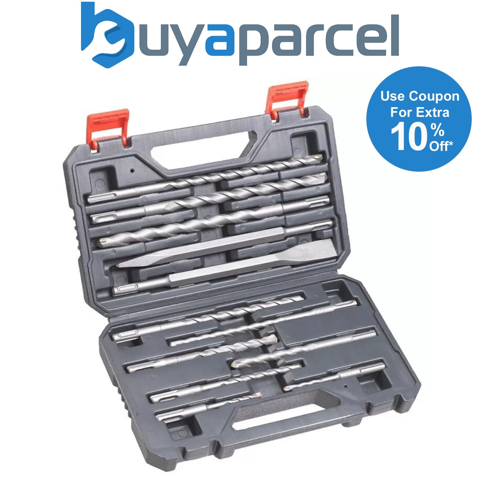 Einhell Drill Bit Set Chisels for SDS Plus Drills Rotary Hammers 12 Pieces