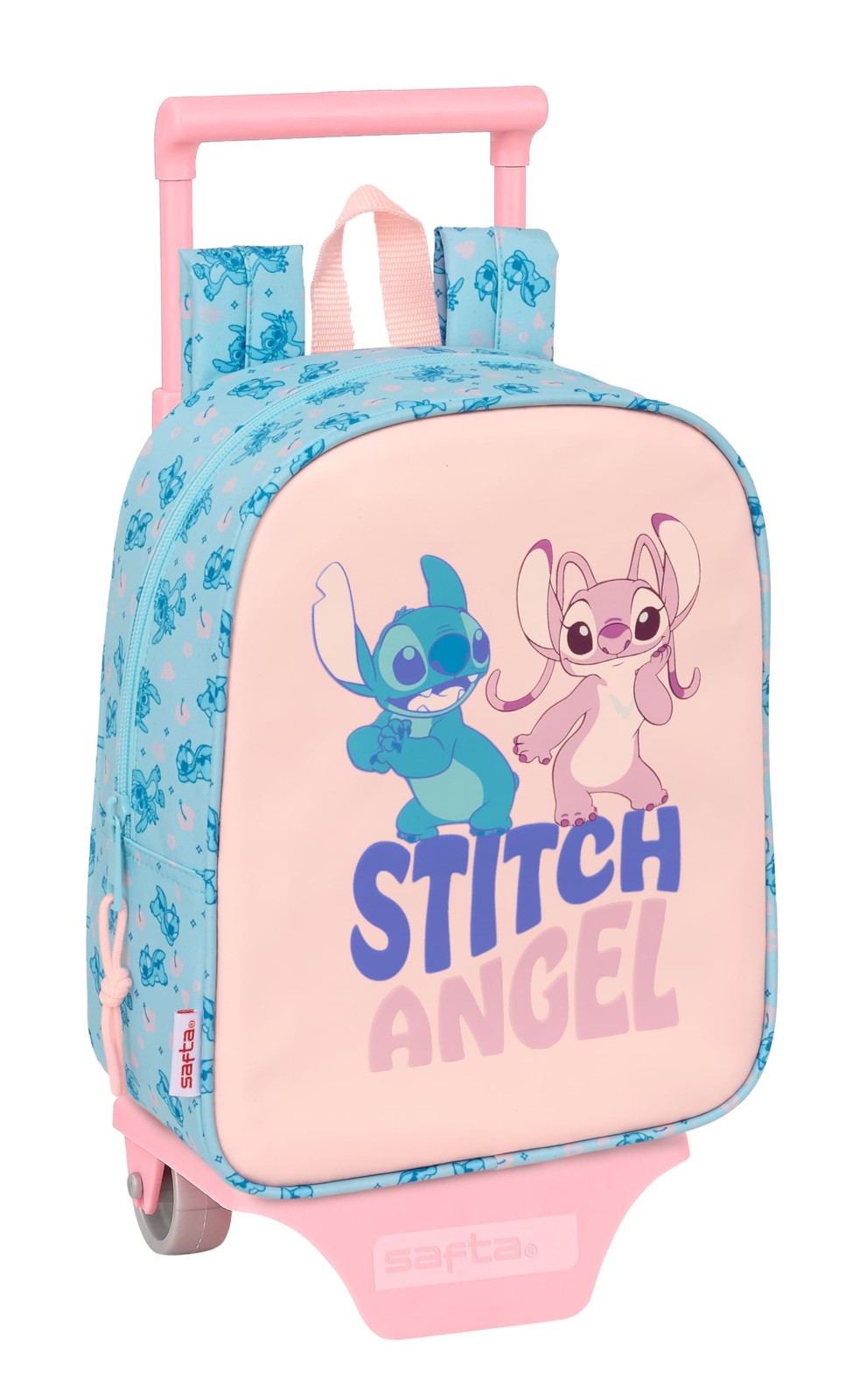Stitch Ohana - Nursery Backpack with SAFTA Trolley, Ideal for Children of Differ