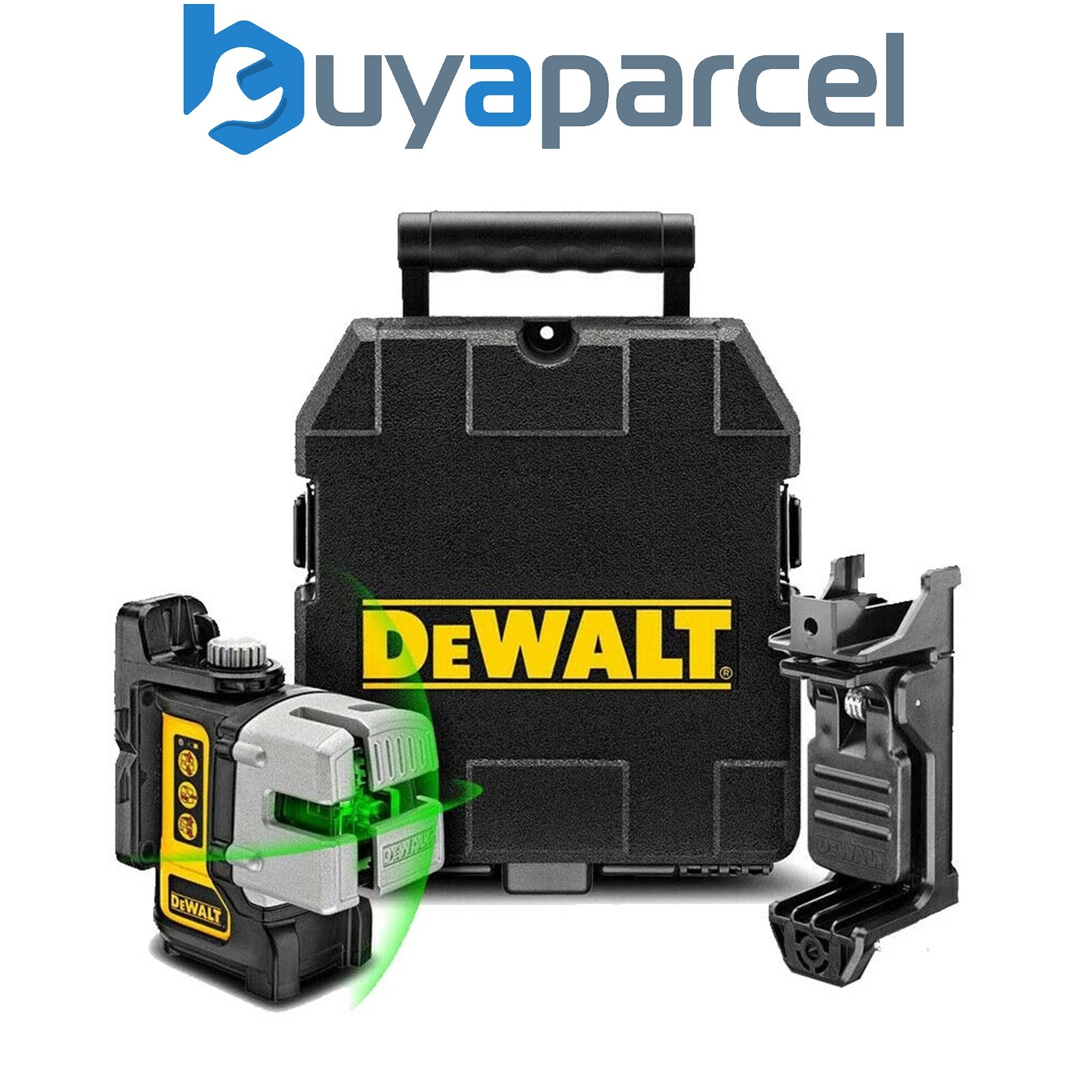 DeWalt DW089CG 3 Beam 3 Way Self Levelling Multi Line Green Laser IP54 + Bracket