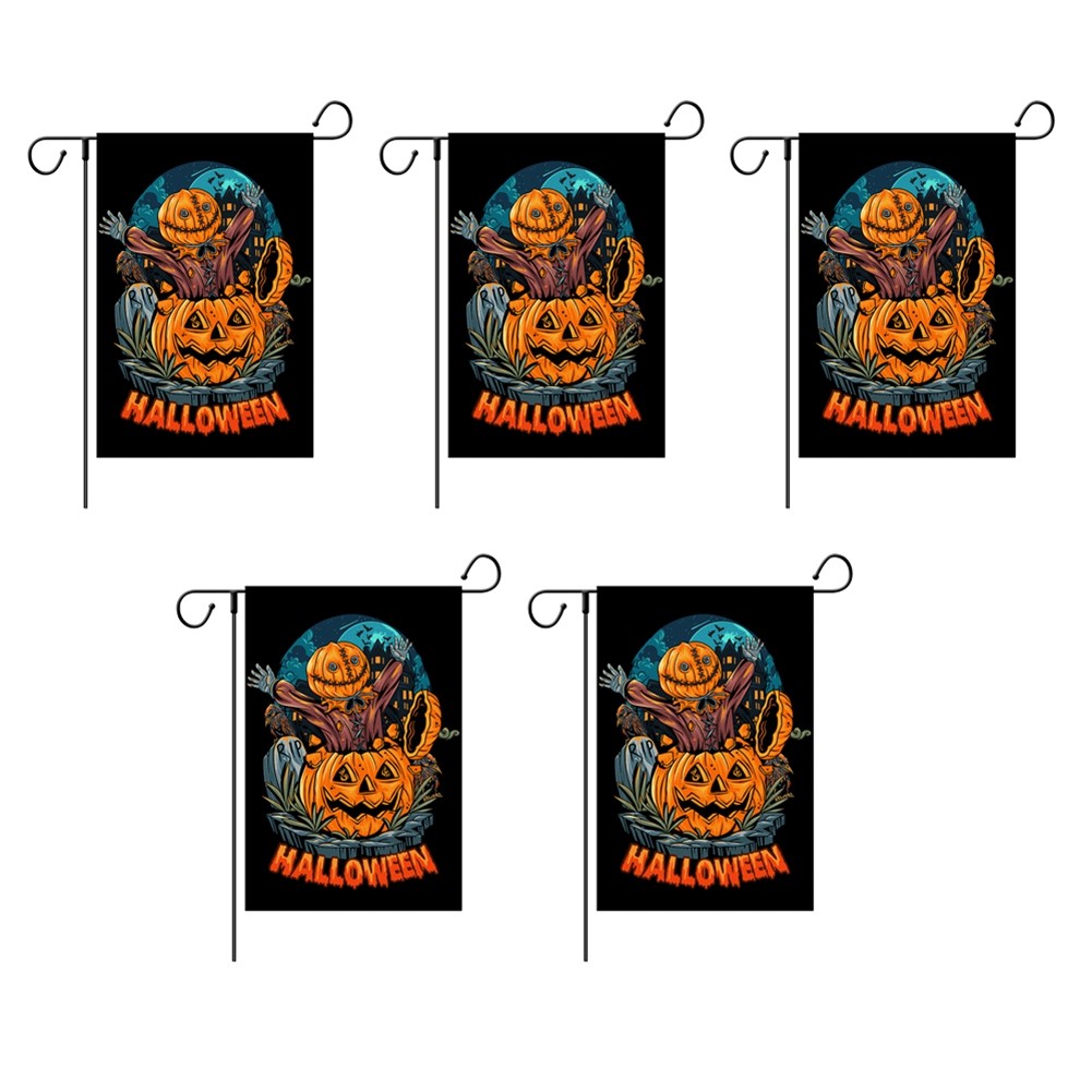 3X(Number 2 Halloween Decoration Garden Flag Courtyard Garden Decoration6319