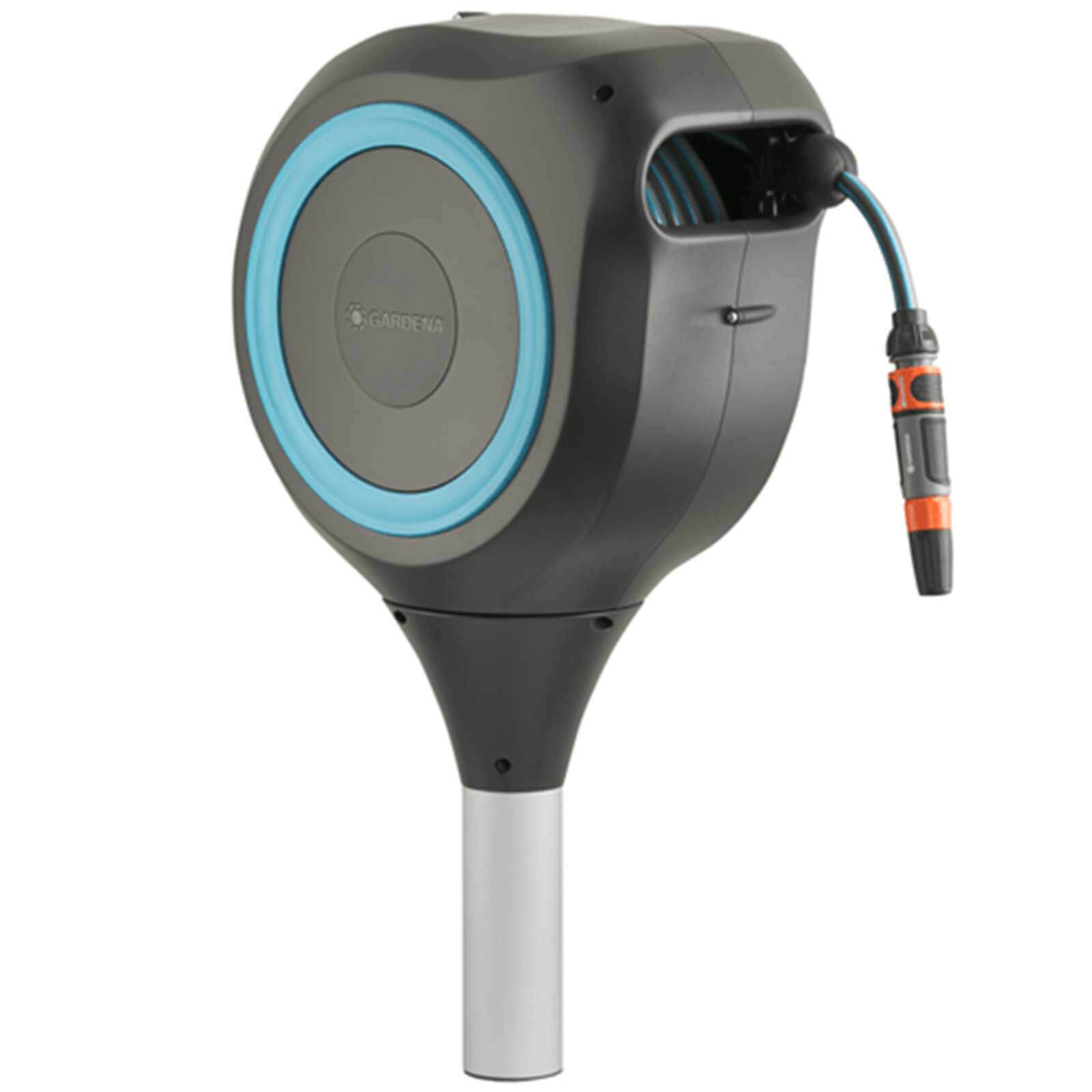 Gardena Freestanding Automatic Roll Up Retractable Hose Reel 1/2" / 12.5mm 20m