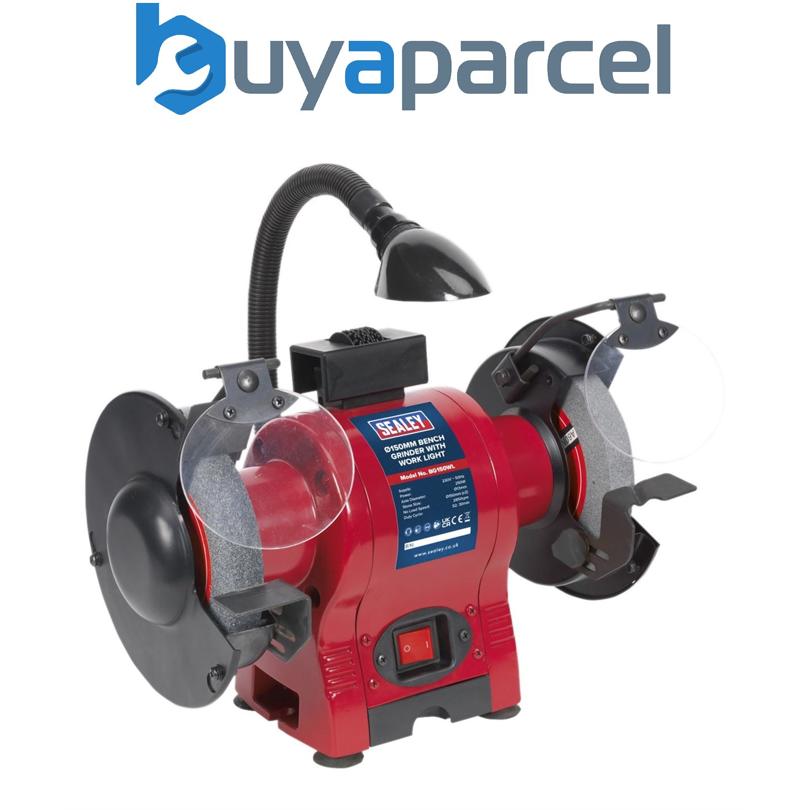 Sealey BG150WL 150mm Bench Grinder with Worklight 250W/230V