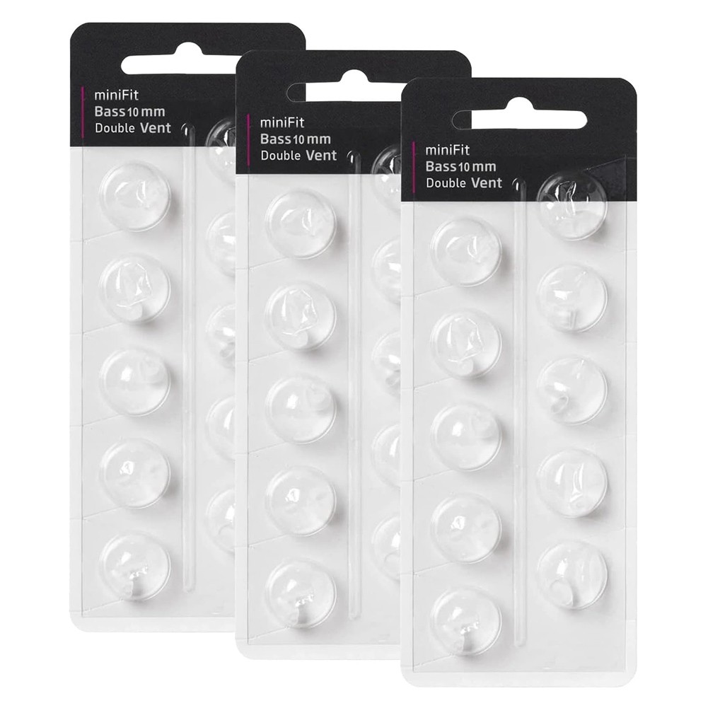 2X(Hearing Aid Domes for MiniFit Vent Domes: 3 Packs (10mm),4018