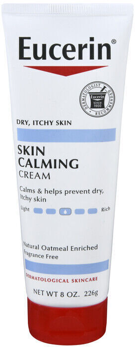 Eucerin Skin Calming Cream Full Body Lotion for Dry Itchy Skin 8 oz Tube