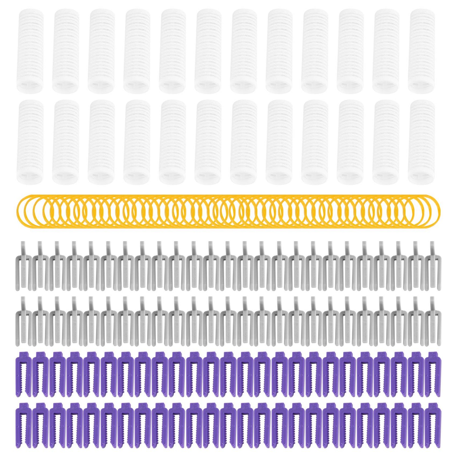 3X(Big Size 24Pcs/Set Salon Nylon Hook & Loop Hair Rollers Set Hair Root9910