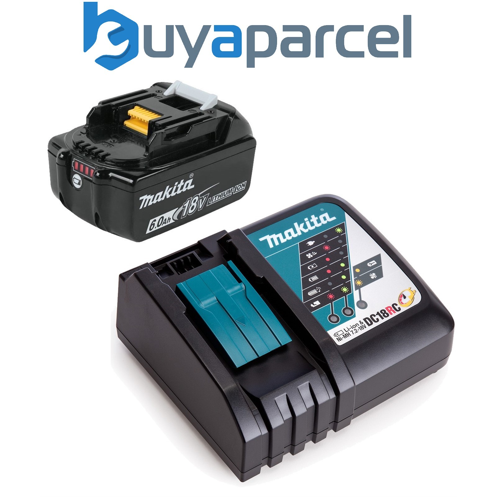 Makita BL1860 18v 6.0ah Lithium Battery BL1860B + DC18RC Fast Charger