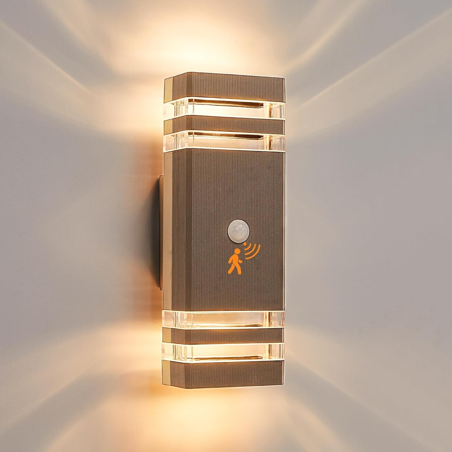 CELAVY Up Down Outside Lights with Motion Sensor, PIR Outdoor Wall Light Mains