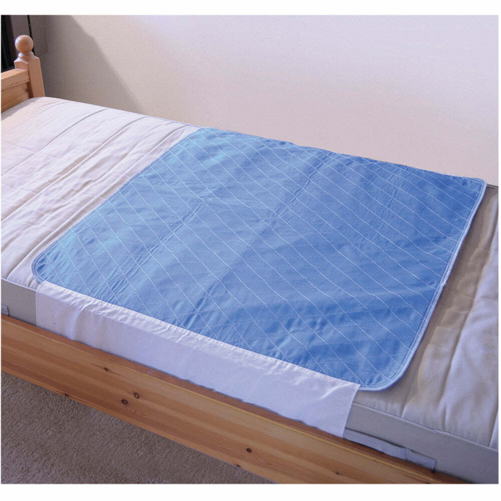 Eco Friendly Washable Bed Pad - Tuck Flaps - Machine Washable - Waterproof Back