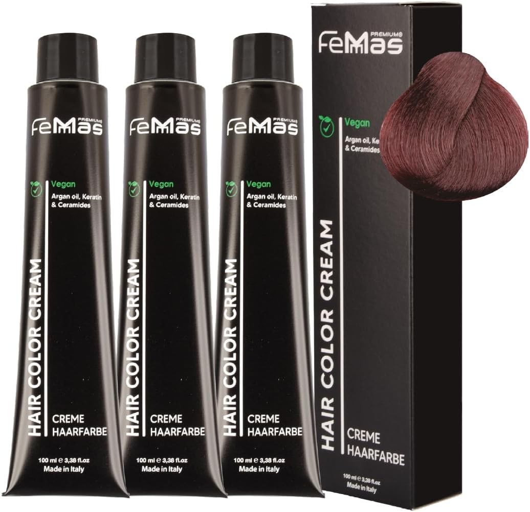 Femmas Hair Colour Cream 100 ml Hair Colour Pack of 3 Dark Blonde Mahogany 6.5