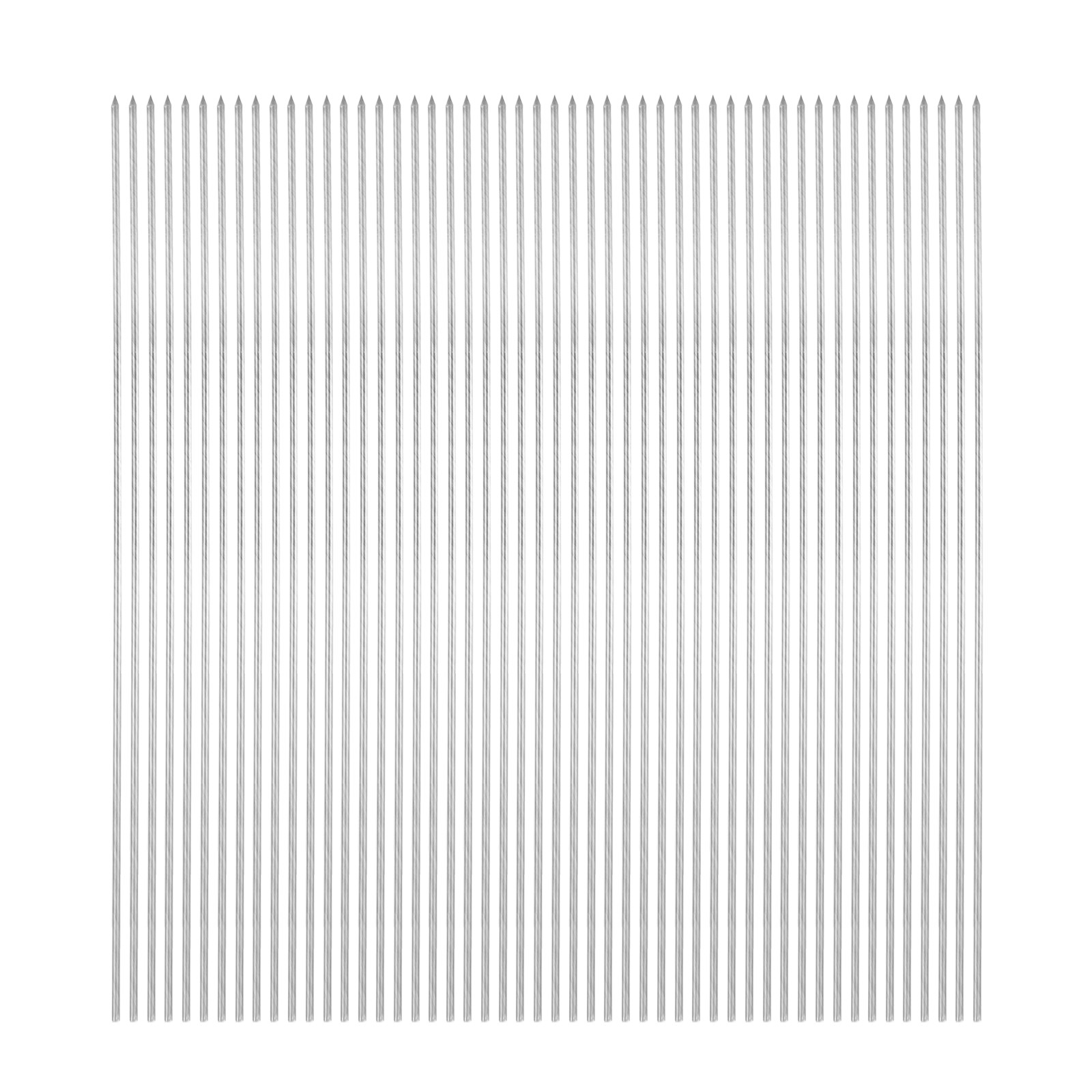 50pcs Kebob Skewers 38cm x 3mm Stainless Steel Round BBQ Grill Sticks