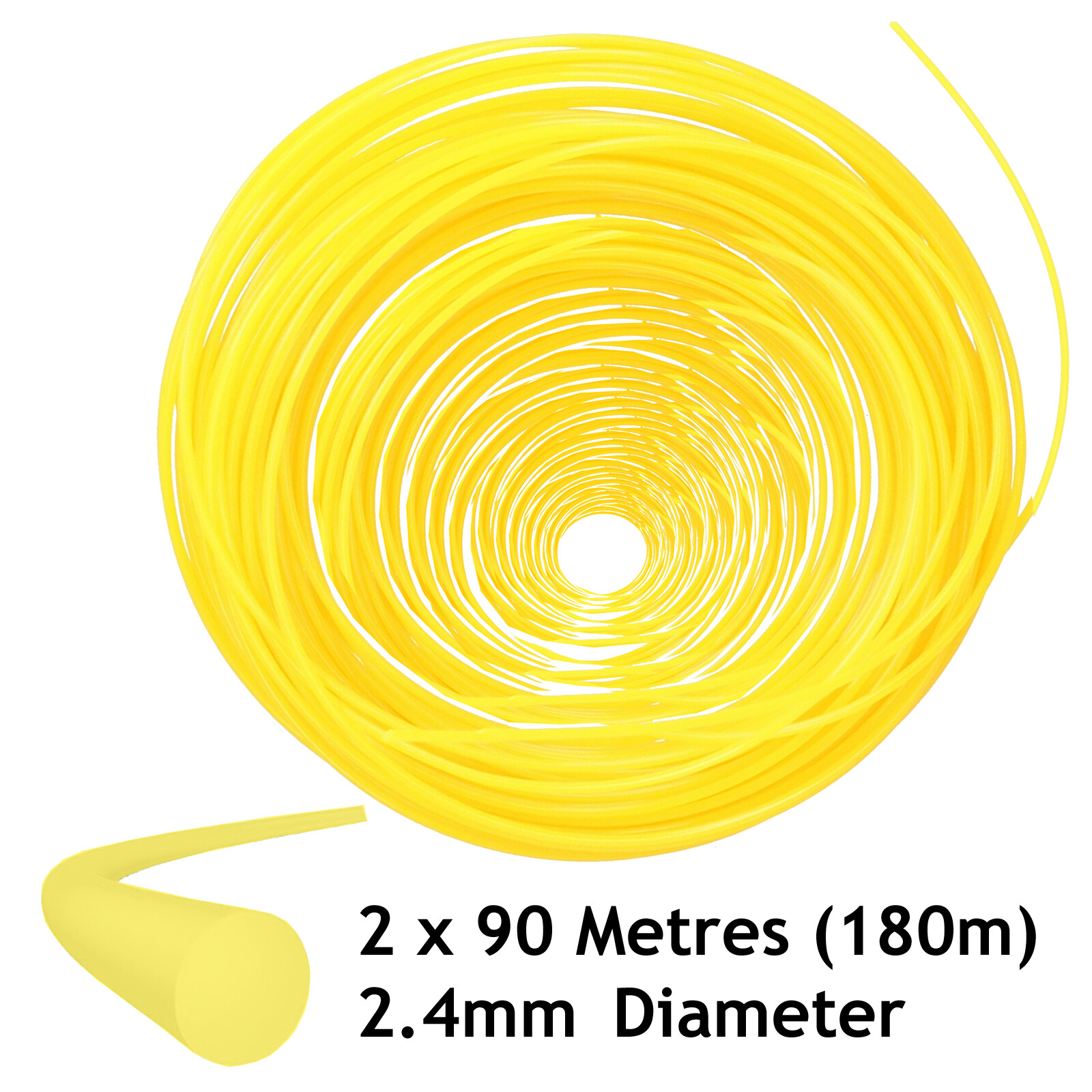 Strimmer Line 180m 2.4mm for Petrol Electric Grass Trimmer Brushcutter