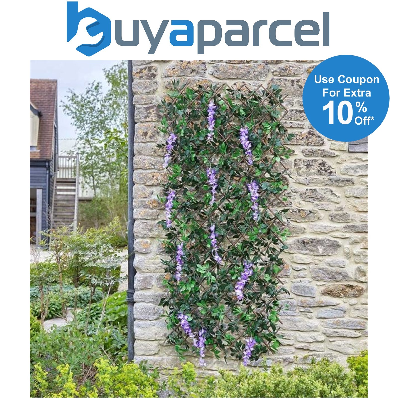 Smart Garden 90cm x 180cm Expanding Wisteria Leaf Trellis Wheelie Bin Screen